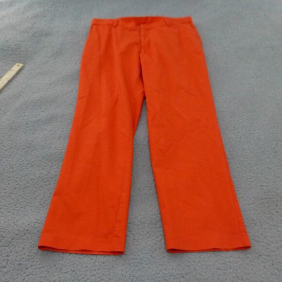 Nike Pants Mens 34x30 Red Orange Golf Dri Fit Straight Modern Fit Pockets - Picture 1 of 13